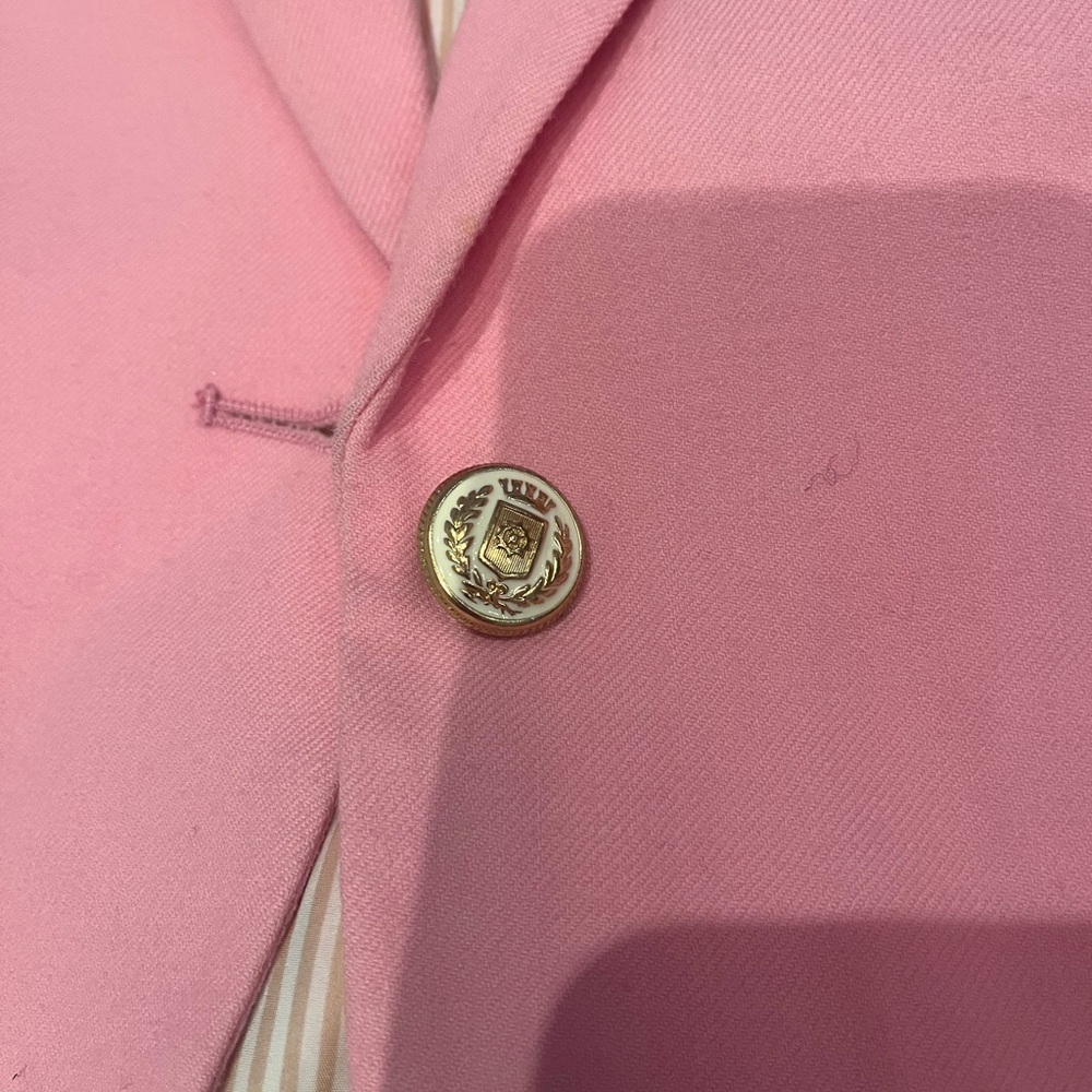 J.Crew Factory Herringbone Wool-Blend Schoolboy Blazer โ Pink โ Size 4 - Picture 3 of 8